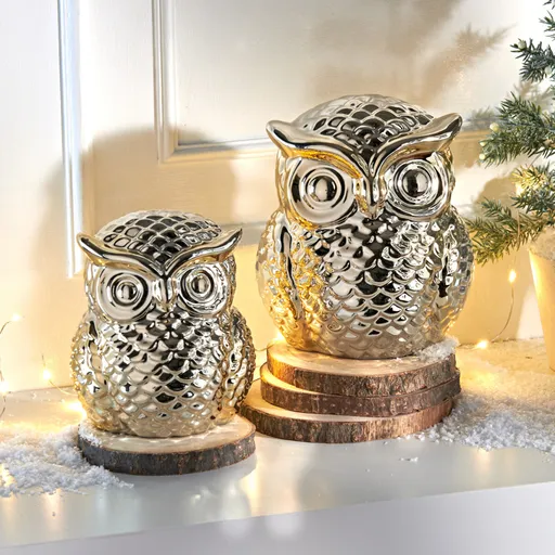 2 bufnițe din ceramică