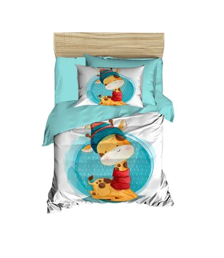 Lenjerie de pat pentru copii, L'essentiel Maison, PH178, Turcoaz / Roșu / Alb