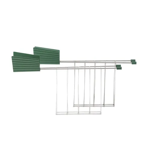 Grătar pentru pâine de pâine Plisse, verde, 2 buc - Alessi