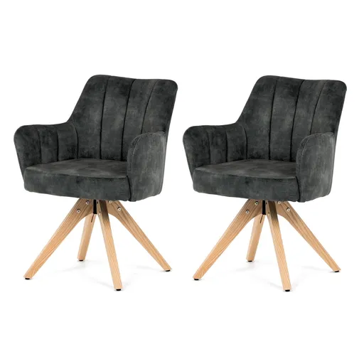 Set de scaune de sufragerie HC-D7188 GRN4, 2 buc., verde închis