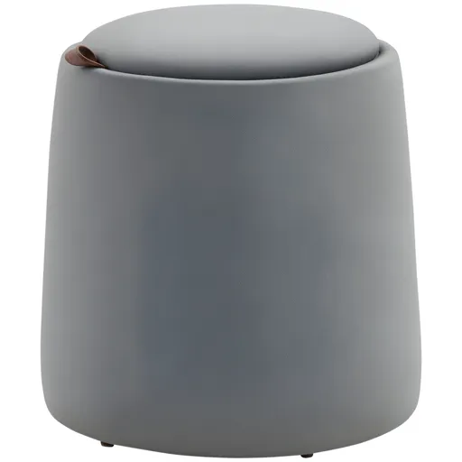 HOMCOM 2-in-1 Hocker în Samtoptik inclusiv Stocare și capac detașabil Ø44 cm x 47,5 cm Gri | Aosom Romania