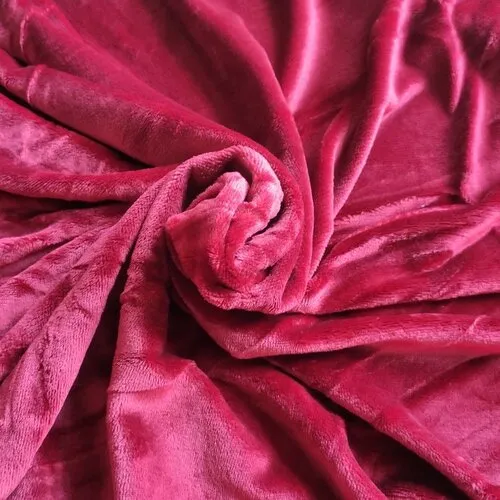 Cearșaf de pat micropluș vișiniu, 90 x 200 cm, vișiniu, 90 x 200 cm