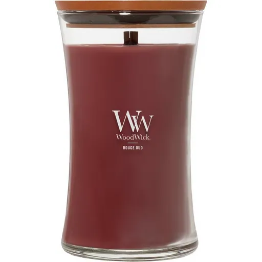 Lumânare parfumată vază mare WoodWick Rouge Oud,609 g