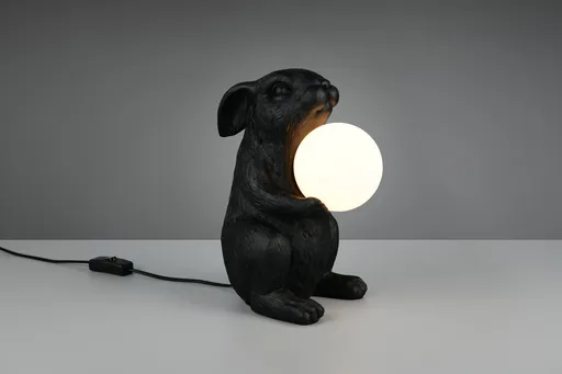 Lampa de masa Rabbit, RL, 21x16x28 cm, 5W, 1x G9, polirasina, negru