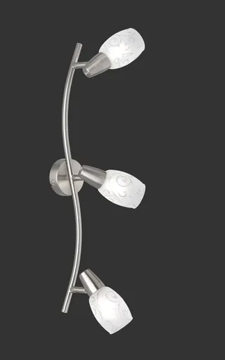 Plafoniera Colmar, RL, 56x8x19 cm, 28W, 3x E14, metal, argintiu