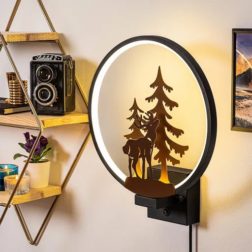 Aplica de perete, Opviq, 526SHD1154, Negru/Cupru