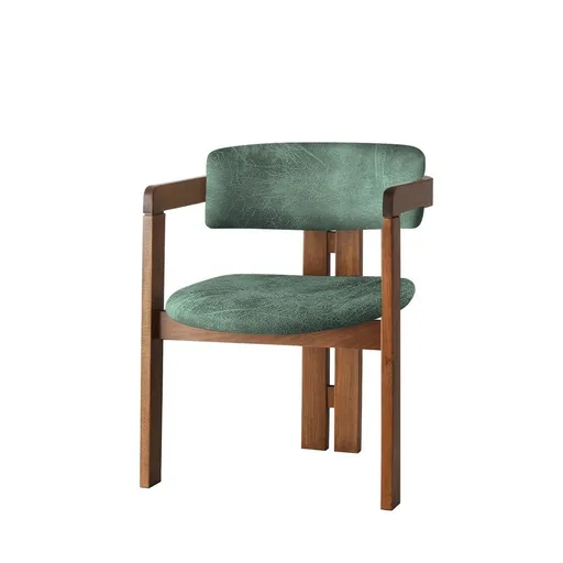 Scaun de sufragerie CO Green and Walnut, verde