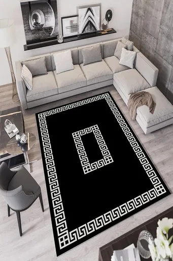 Covor, W872, 80x150 cm, Negru