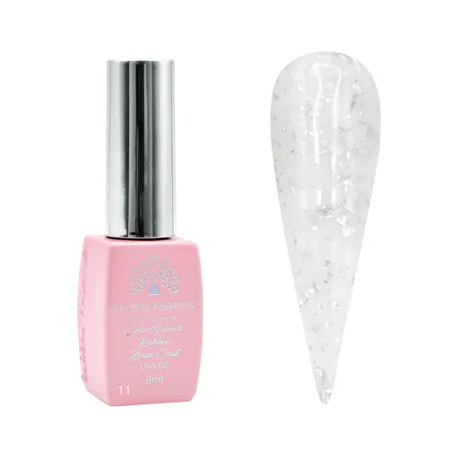 Rubber Base Opal Flakes Global Fashion 8 ml, 11, TPO Free