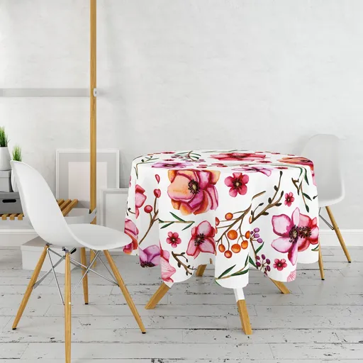 Fata de masa, Hermia, 994PRL1115, Diametru: 160 cm, Multicolor