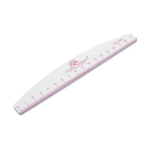 Pila pentru unghii cu rigla, 150/150, pink, 1 buc