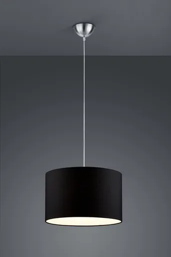 Lustra Hotel, TRIO, 40x150 cm, 60W, 1x E27, metal/textil, negru/argintiu