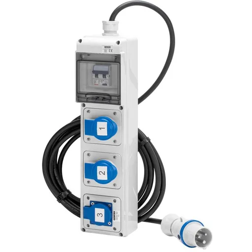 Tablou santier Q-DIN 5 ACS IEC 2X2P 1XITA 16A MOBIL Gewiss GW68241N