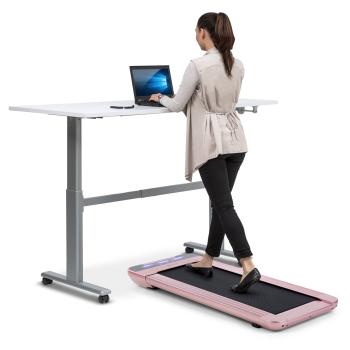 Capital Sports Workspace Go, banda de alergat, 350 W, 0,8 - 6 km / h, 11 cm înălțime, roz-auriu