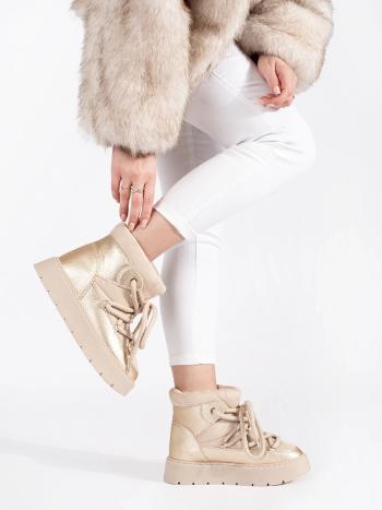 Pantofi de zăpadă eleganți, bej deschis, pentru femei