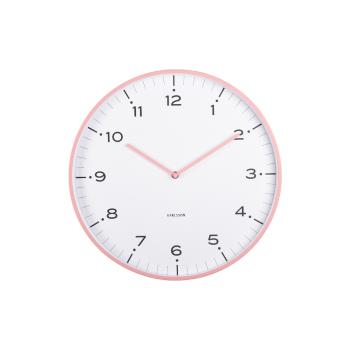 Karlsson 6011PI design ceas de perete roz,diametru 40 cm