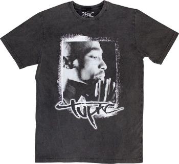 2Pac Ing Spray Photo Stone Wash Unisex Charcoal Grey M