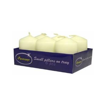 Provence Candle cilindru alb, 3,8 x 5,5 cm, 6 buc