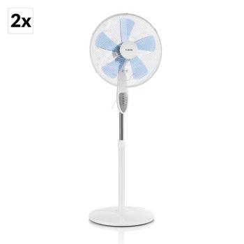 Klarstein SUMMERJAM, 2 x ventilator cu suport, set de două ventilatoare, 50 W, 3 trepte, alb