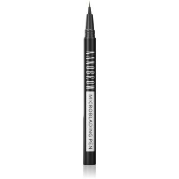 Nanobrow Microblading Pen contur de precizie, rezistent la apă pentru sprâncene culoare Dark Brown 1 ml