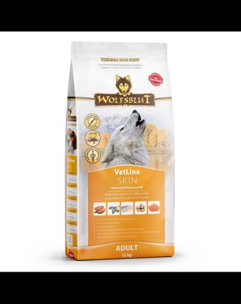 WOLFSBLUT VetLine Skin &amp; Coat Hrana piele si blana pentru caini 12 kg