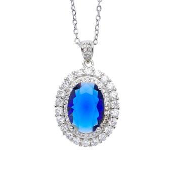 Oliver Weber Colier orbitor cu cristal albastru Dusk 12479