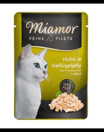 MIAMOR Feline Filets Hrana umeda pisici, cu pui in aspic 100 g