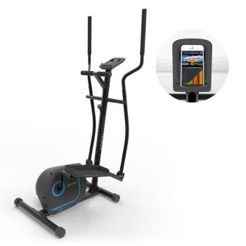 KLARFIT Myon Cross, home trainer, greutate volan 12 kg, SilentBelt System, negru