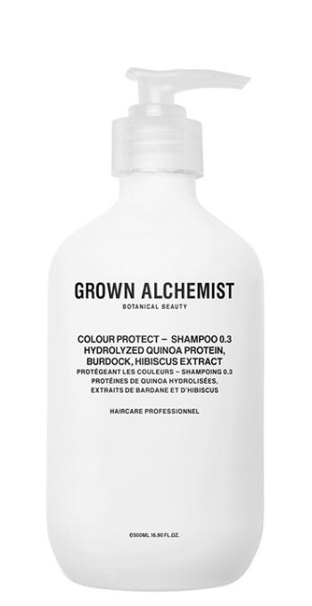 Grown Alchemist Șampon pentru păr vopsit Hydrolyzed Quinoa Protein, Burdock, Hibiscus Extract (Colour Protect Shampoo) 500 ml