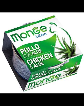 MONGE Fruit Kitten hrană umedă pentru pisoi, cu pui și aloe 80 g