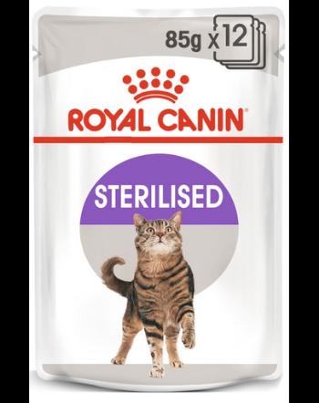 ROYAL CANIN Cat Sterilised Plicuri hrana pisici sterilizate, in aspic 12 x 85 g