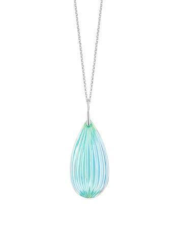 Preciosa Colier din argint cu cristal ceh Preciosa Waterfall Royal Lagoon 6258 67