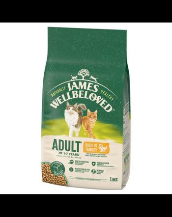 JAMES WELLBELOVED 1,5 kg hrana pisici adulte 1-7 ani bogata in curcan