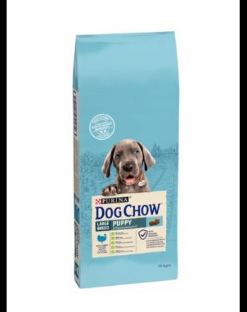 Purina Dog Chow Puppy Large Breed hrana uscata caini juniori de talie mare, curcan 14 kg