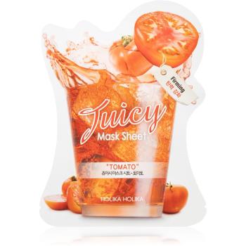 Holika Holika Juicy Mask Sheet Tomato mască textilă pentru contururile faciale, cu efect de fermitate 20 ml