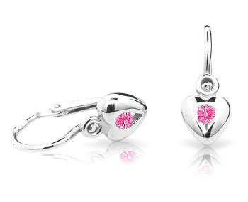 Cutie Jewellery Cercei pentru copii din aur alb C1556-10-X-2 roz