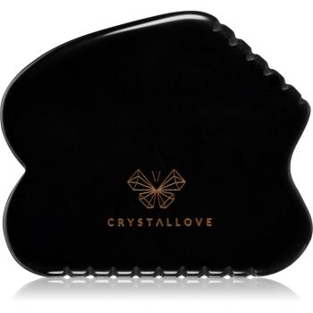 Crystallove Black Obsidian Contour Gua Sha accesoriu de masaj 1 buc