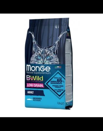 MONGE BWild Anchois hrana uscata pentru pisici adulte, cu ansoa 1,5 kg