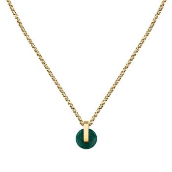 Trussardi Colier pentru femei placat cu aur cu agat T-Round TJAYF03