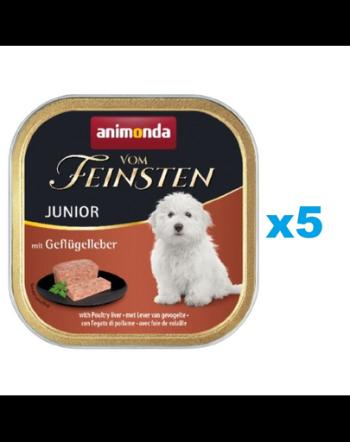 ANIMONDA Vom Feinsten Puppy Hrana umeda cu ficat de pui pentru cainii junior 5 x 150 g