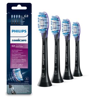 PHILIPS SONICARE Premium Gum Care HX9054/33 náhradná hlavica 4 kusy v čiernej farbe