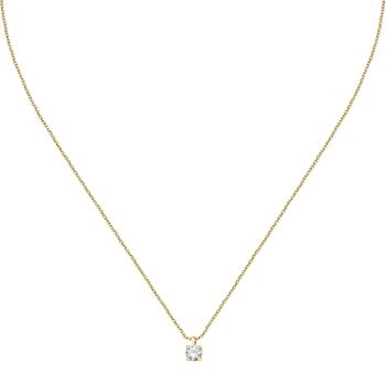 La Petite Story Colier placat cu aur cu zirconiu transparent Silver LPS10AWV09