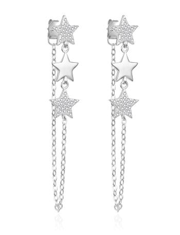 Agato Cercei lungi din argint Stele cu zircon AGT-E051P