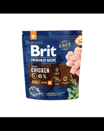 BRIT Premium By Nature Adult Medium M Hrana uscata pentru caini adulti de talie medie, cu pui 1 kg