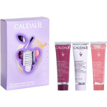 Caudalie Hand Cream Trio Set set cadou pentru maini si unghii 3 buc