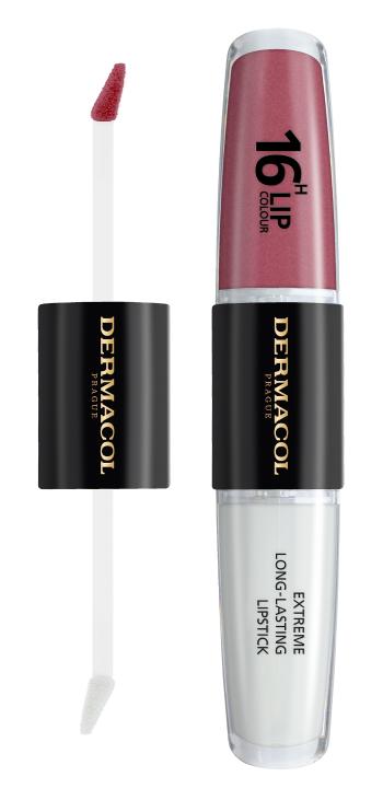 Dermacol Culoare pentru buze în două faze de lungă durată si luciu 16H Lip Colour (Extreme Long-Lasting Lipstick) 4 + 4 ml 13