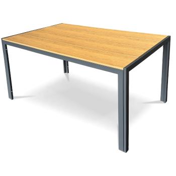 Autronic Masă de grădină, metal, polywood, maro, AZT-S1215 OAK