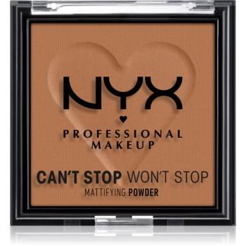 NYX Professional Makeup Can't Stop Won't Stop Mattifying Powder zmatňujúci púder odtieň 08 Mocha 6 g