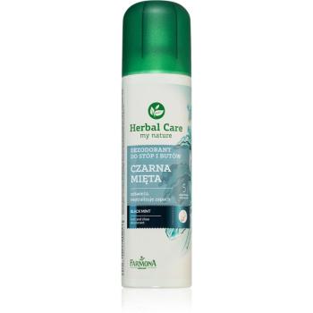 Farmona Herbal Care Black Mint deodorant spray pentru picioare si pantofi 150 ml