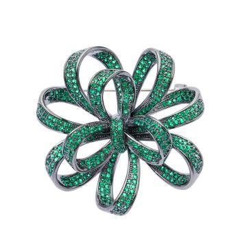 Oliver Weber Broșă strălucitoare cu cristale transparente Whorl 58052
